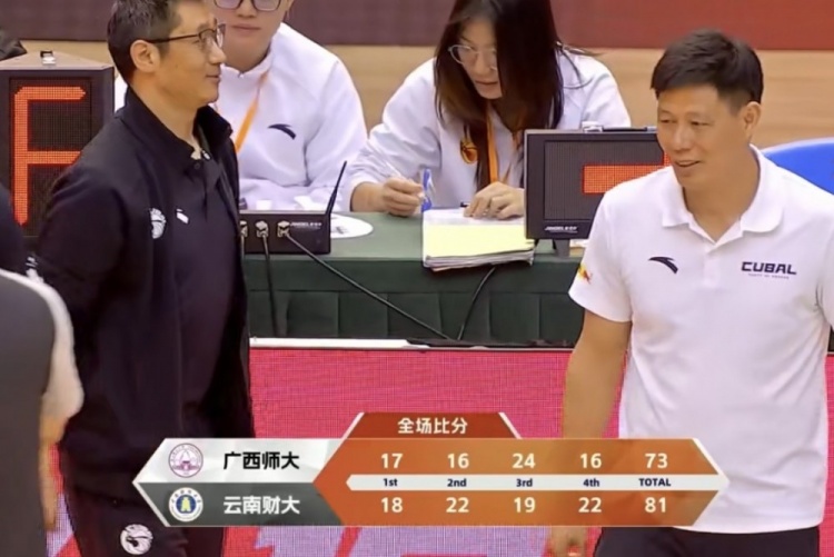 CUBAL-杨可锦26分 鲍鑫洋20分 云南财大力克广西师大拿第9名